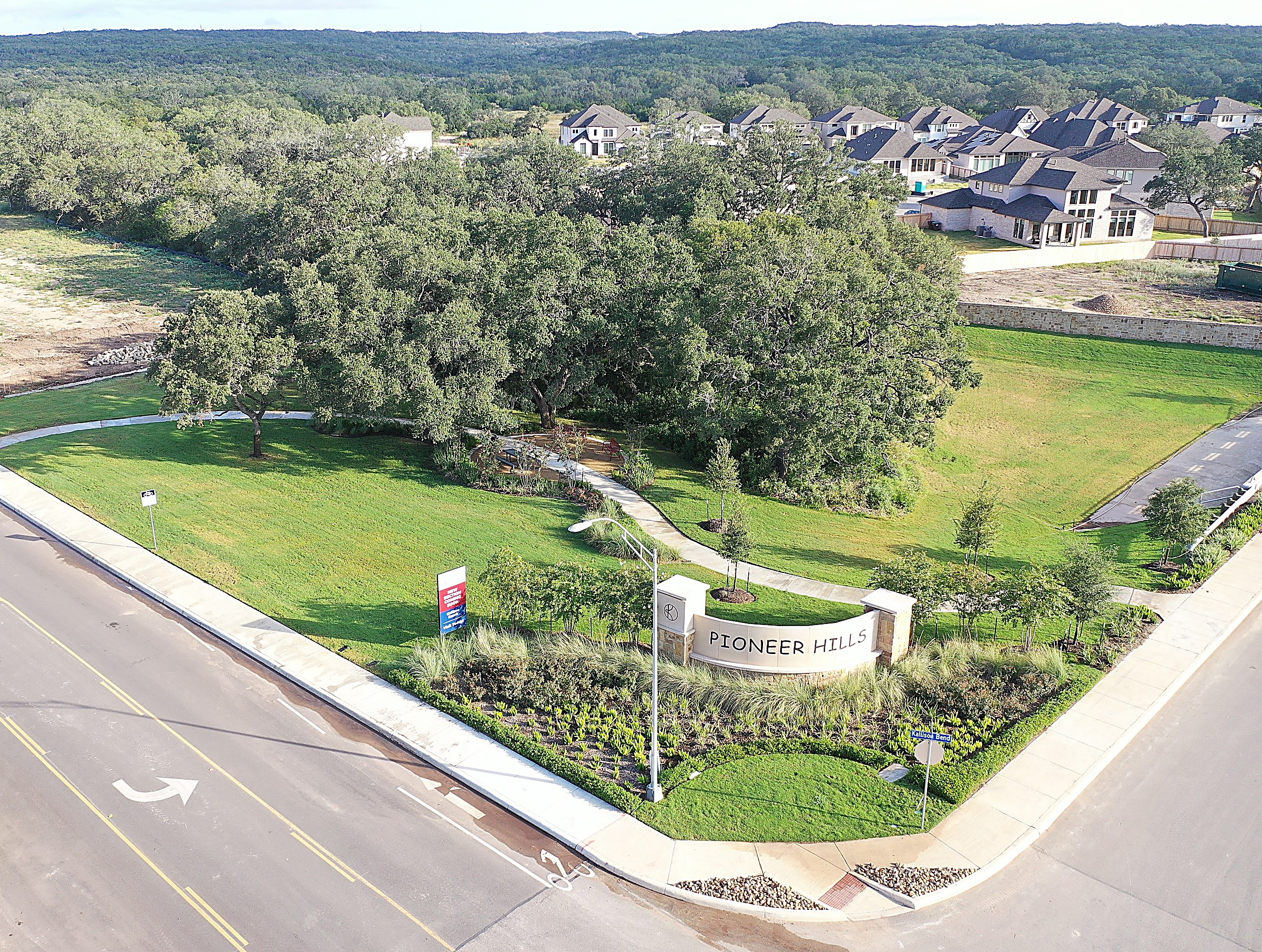 Aerial landscape view