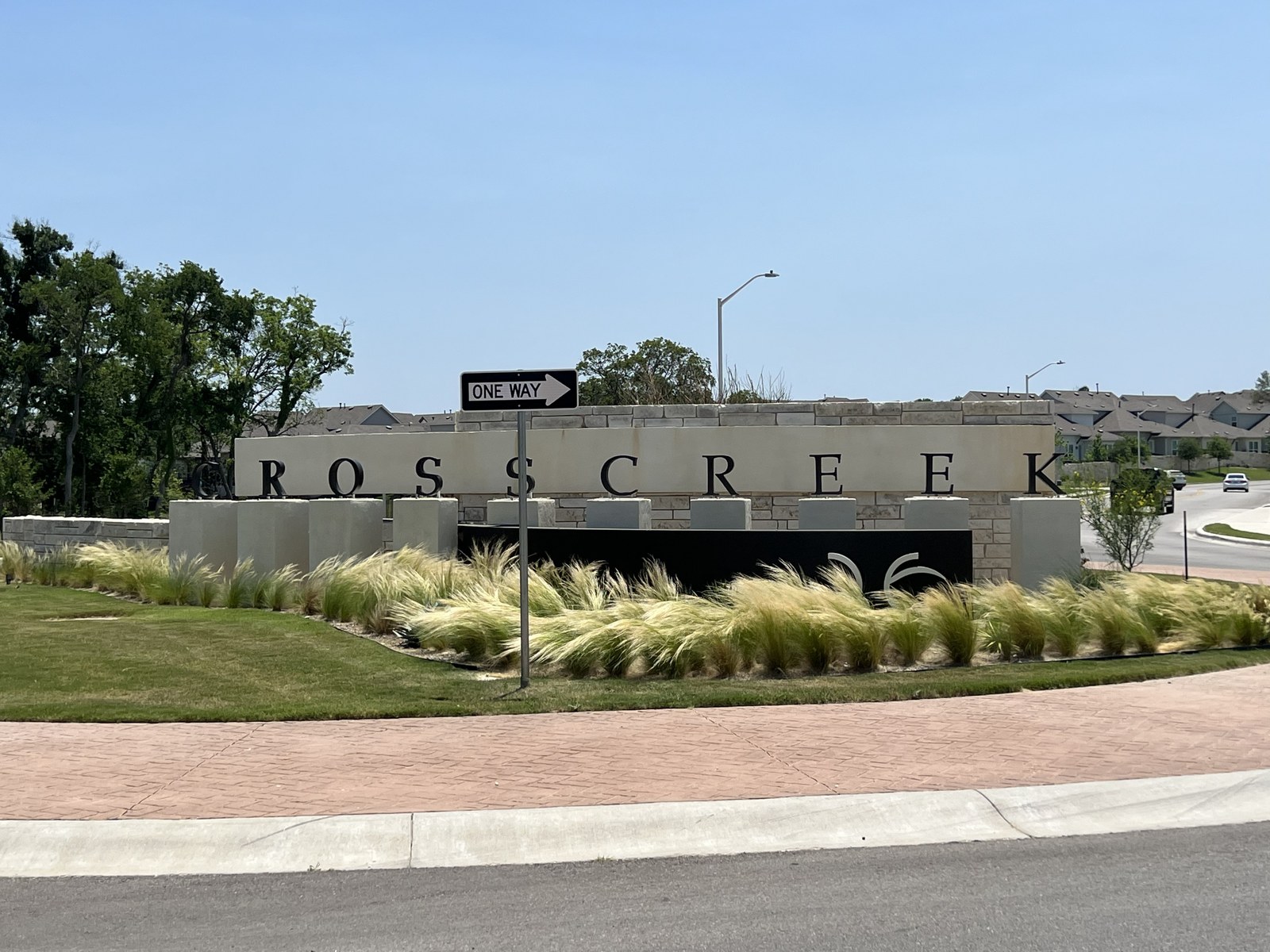 Crosscreek entry monument sign