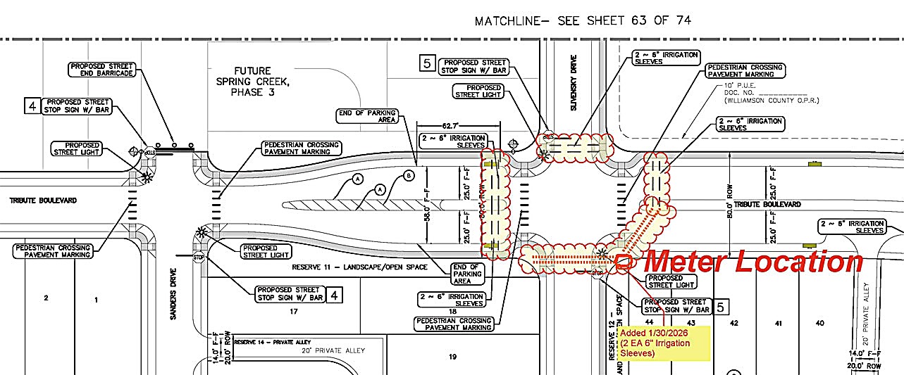 Preconstruction site plan — Spring Creek Phase 3